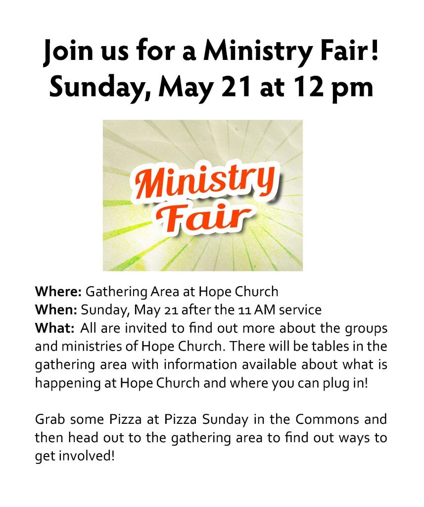 Ministry Fair 2017 insert